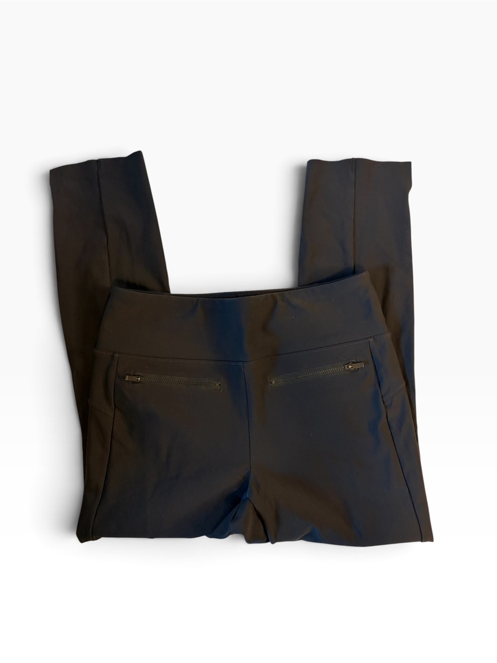 Athleta black pants women’s medium stretch zip pockets straight leg